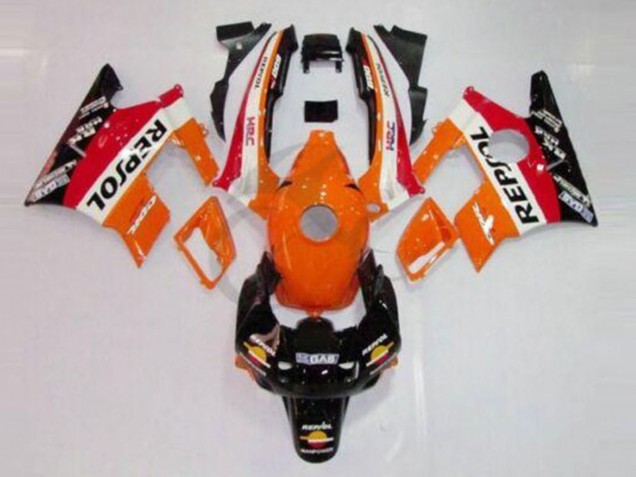 1991-1994 Orange White Red Glossy Black Repsol Honda CBR600 F2 Motorcycle Fairings UK Stores