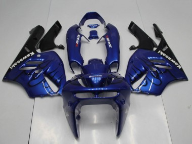 1994-1997 Blue Black Flame Kawasaki ZX9R Motorcycle Fairings UK Stores