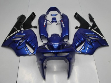 1994-1997 Blue Black Flame Kawasaki ZX9R Motorcycle Fairings UK Stores