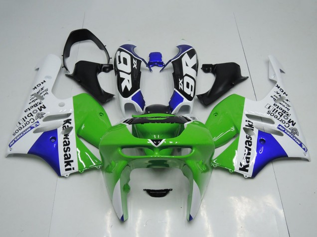 1994-1997 Green White Blue Kawasaki ZX9R Motorcycle Fairings UK Stores