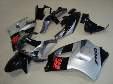 1996-2000 Glossy Black Silver Suzuki GSXR 750 Motorcycle Fairings UK Stores