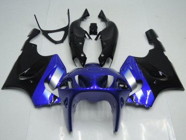 1996-2003 Blue Silver Glossy Black Kawasaki ZX7R Motorcycle Fairings UK Stores