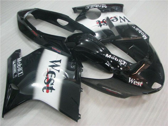 1996-2007 Glossy Black White West Honda CBR1100XX Motorcycle Fairings UK Stores
