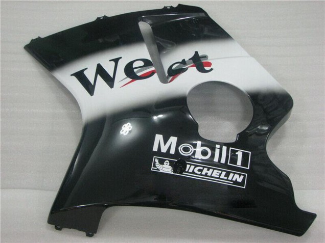 1996-2007 Glossy Black White West Honda CBR1100XX Motorcycle Fairings UK Stores