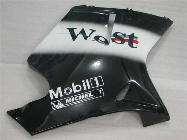 1996-2007 Glossy Black White West Honda CBR1100XX Motorcycle Fairings UK Stores