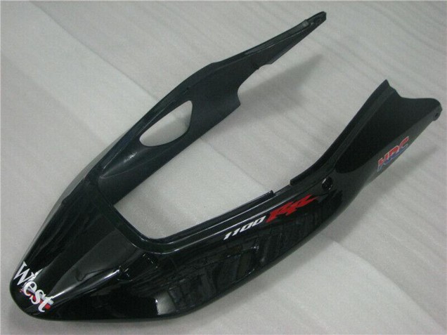 1996-2007 Glossy Black White West Honda CBR1100XX Motorcycle Fairings UK Stores