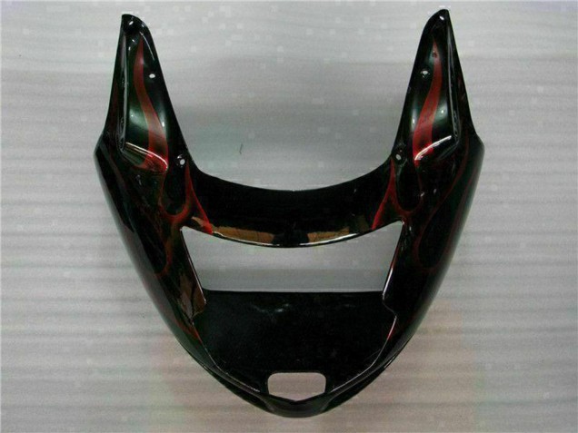 1996-2007 Glossy Black Red Flame Honda CBR1100XX Abs Motorcycle Fairing UK Stores