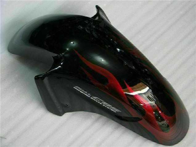 1996-2007 Glossy Black Red Flame Honda CBR1100XX Abs Motorcycle Fairing UK Stores