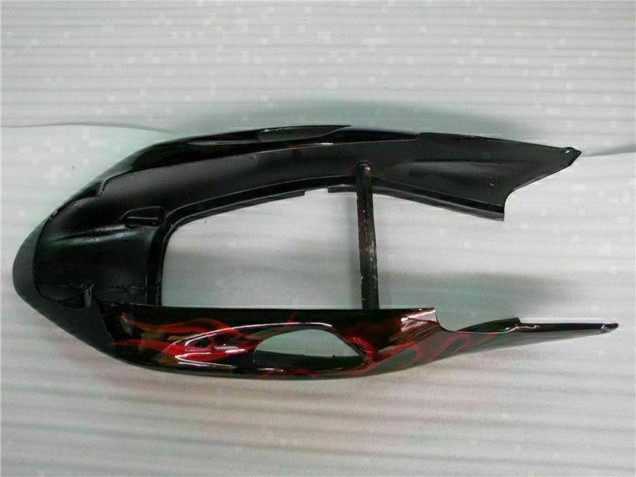 1996-2007 Glossy Black Red Flame Honda CBR1100XX Abs Motorcycle Fairing UK Stores