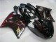 1996-2007 Glossy Black Red Flame Honda CBR1100XX Abs Motorcycle Fairings UK Stores