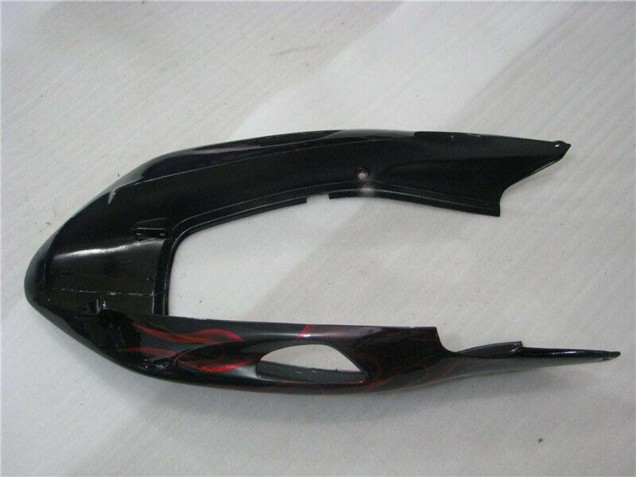 1996-2007 Glossy Black Red Flame Honda CBR1100XX Abs Motorcycle Fairings UK Stores