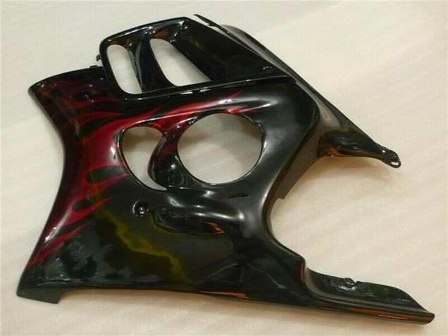 1995-1996 Glossy Black Red Flame Honda CBR600 F3 Motorcycle Fairings UK Stores