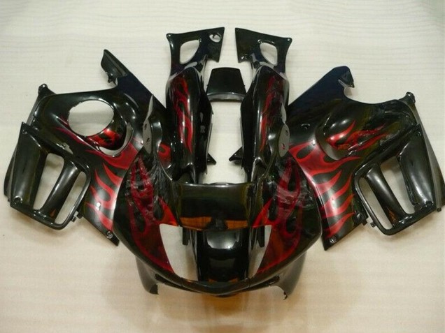 1995-1996 Glossy Black Red Flame Honda CBR600 F3 Motorcycle Fairings UK Stores