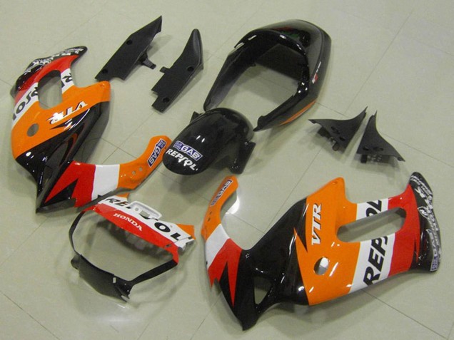 1997-2005 Orange White Red Glossy Black Repsol Honda VTR1000F Motorcycle Fairings UK Stores
