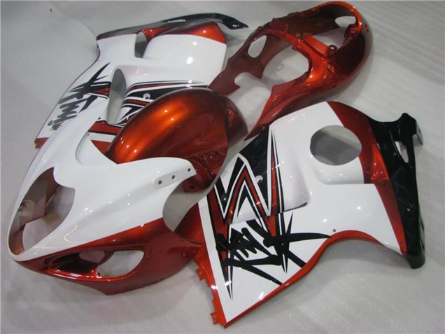 1996-2007 White Orange Black Suzuki GSXR 1300 Hayabusa Motorcycle Fairings UK Stores