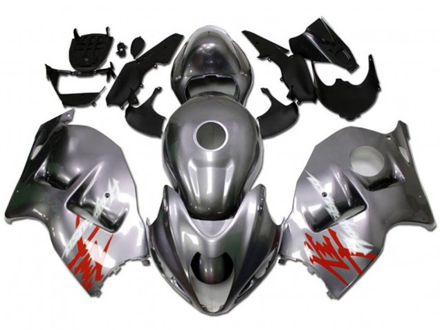1996-2007 Silver with Red White Decal Suzuki GSXR 1300 Hayabusa Motorcycle Fairings UK Stores