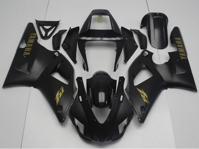 1998-1999 Glossy Black Matte Black Gold Yamaha YZF R1 Motorcycle Fairings UK Stores