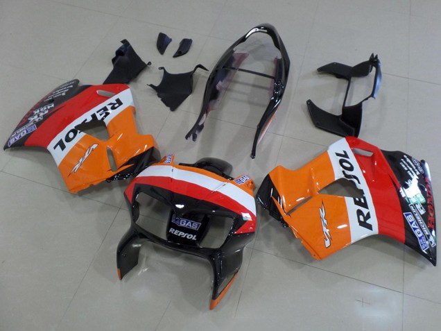 1998-2001 Orange White Red Glossy Black Repsol Honda VFR 800 Motorcycle Fairings UK Stores