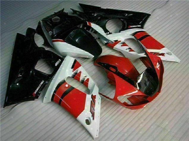 1998-2002 White Red Glossy Black Yamaha YZF R6 Motorcycle Fairing UK Stores