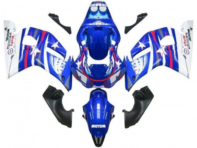 1998-2002 White Blue Red Fiat Motul Yamaha YZF R6 Motorcycle Fairings UK Stores