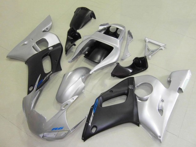 1998-2002 Silver Matte Black Blue Decal Yamaha YZF R6 Motorcycle Fairings UK Stores