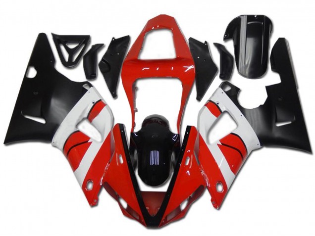 2000-2001 Red White Glossy Black Yamaha YZF R1 Motorcycle Fairing UK Stores