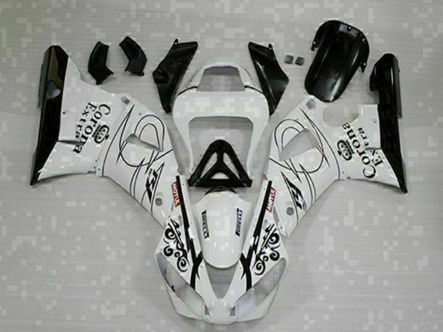 2000-2001 White Black Corona Extra Yamaha YZF R1 Motorcycle Fairings UK Stores