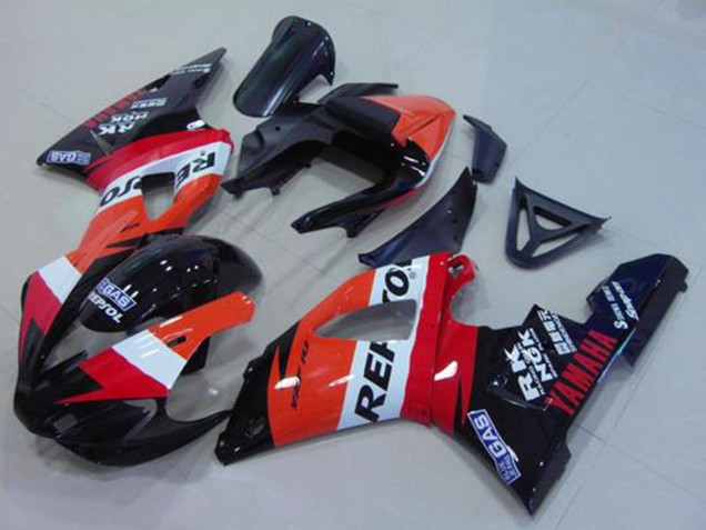 2000-2001 Orange White Red Black Repsol Yamaha YZF R1 Motorcycle Fairing UK Stores