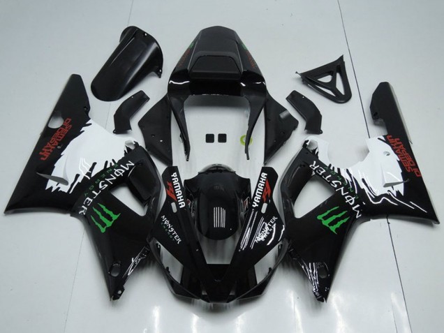 2000-2001 Glossy Black White Red Green Monster Yamaha YZF R1 Motorcycle Fairings UK Stores