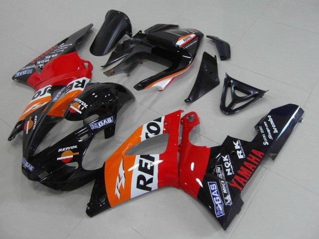 2000-2001 Orange White Red Black Repsol Yamaha YZF R1 Motorcycle Fairings UK Stores