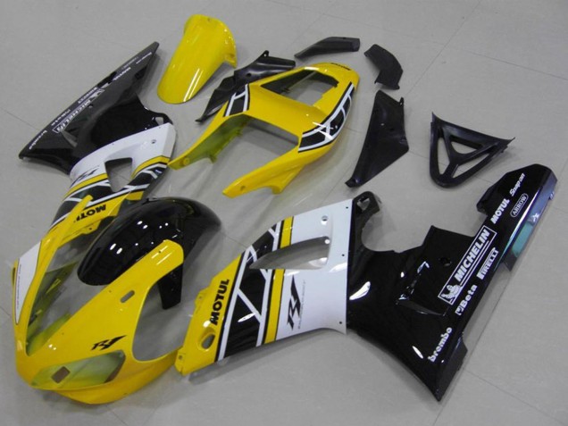 2000-2001 Yellow White Black Aniversary Motul Michelin Yamaha YZF R1 Motorcycle Fairings UK Stores