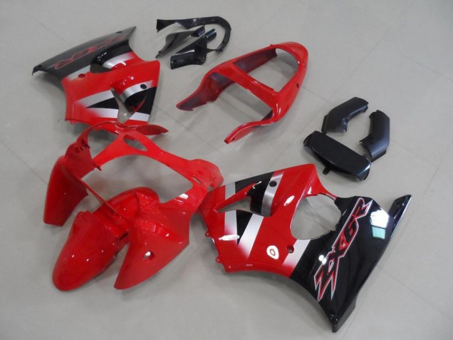 2000-2002 Red Silver Glossy Black OEM Style Kawasaki ZX6R Motorcycle Fairings UK Stores