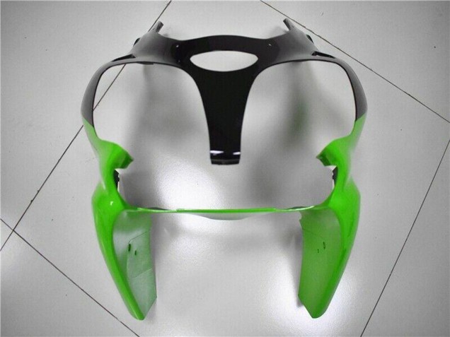 2000-2002 Green White Black Kawasaki ZX6R Motorcycle Fairing Kits UK Stores
