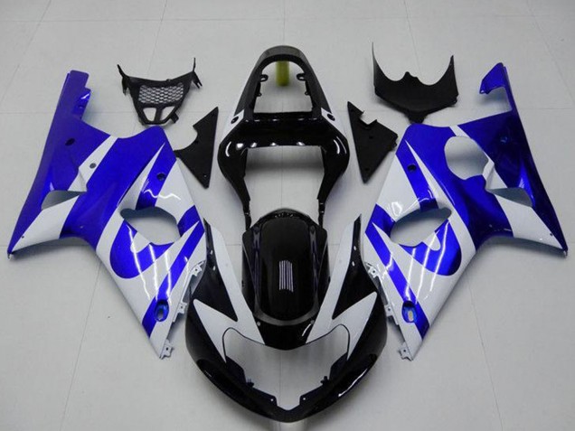 2000-2002 White Blue Glossy Black Suzuki GSXR 1000 Motorcycle Fairing UK Stores