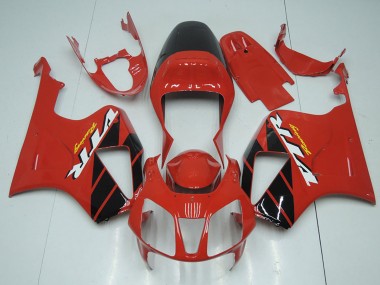2000-2006 Red Glossy Black Stripe Honda VTR1000 Motorcycle Fairing Kits UK Stores