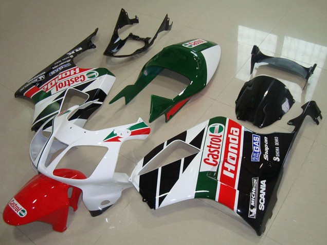2000-2006 White Red Green Glossy Black Castrol Honda VTR1000 Motorcycle Fairing Kits UK Stores