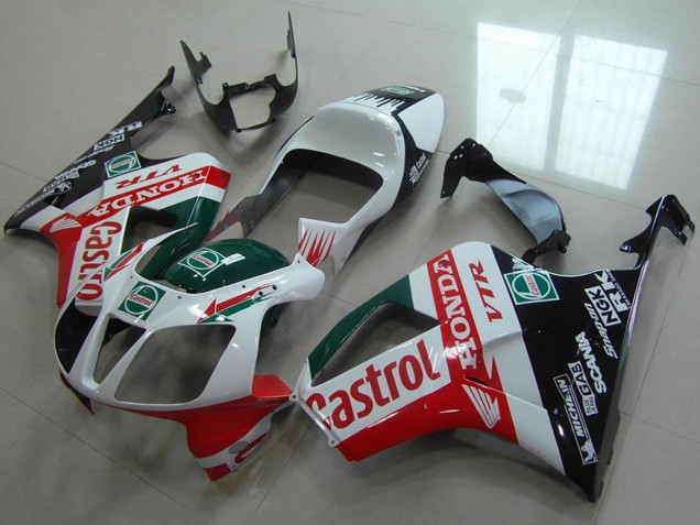 2000-2006 White Red Green Glossy Black Castrol Honda VTR1000 Motorcycle Fairing UK Stores