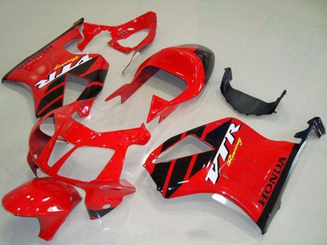2000-2006 Red Black Stripe Honda VTR1000 Motorcycle Fairings UK Stores