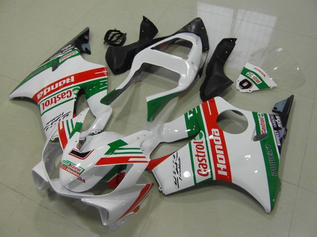 2001-2003 White Red Green Castrol Honda CBR600 F4i Motorcycle Fairings UK Stores