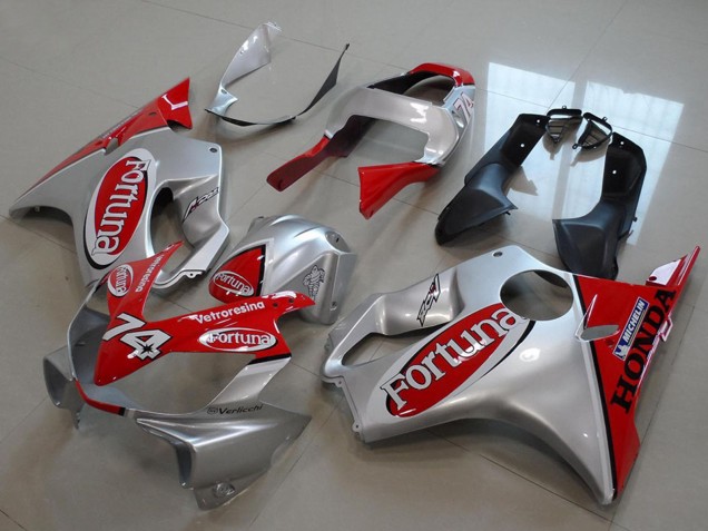 2001-2003 Silver Red Fortuna Honda CBR600 F4i Motorcycle Fairings UK Stores