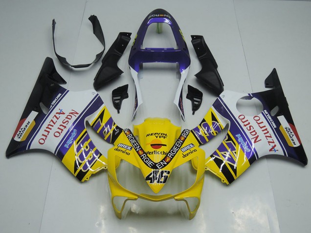 2001-2003 Yellow White Blue Black Red Nastro Azzurro Honda CBR600 F4i Motorcycle Fairings UK Stores