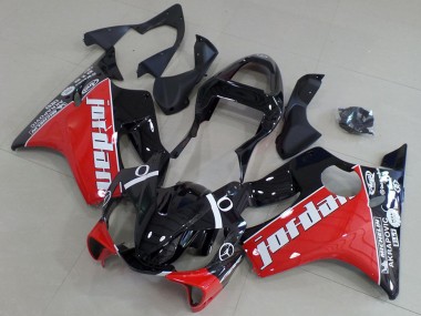 2001-2003 Glossy Black Red White Jordan Honda CBR600 F4i Motorcycle Fairings UK Stores