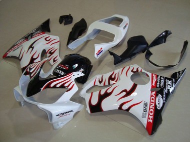 2001-2003 White Red Glossy Black Flame Honda CBR600 F4i Motorcycle Fairings UK Stores
