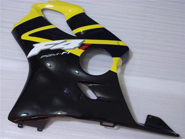 2001-2003 Yellow Glossy Black Honda CBR600 F4i Motorcycle Fairing UK Stores