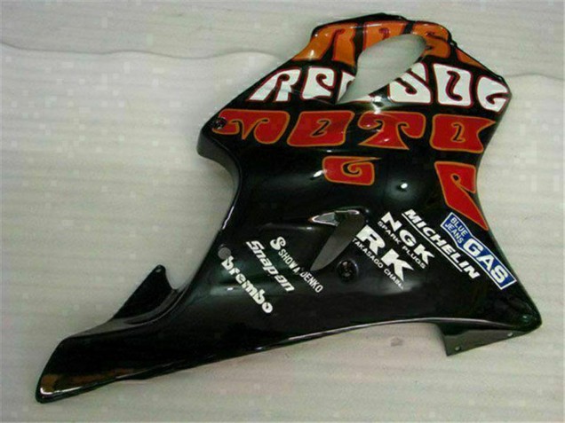 2001-2003 Yellow Orange Glossy Black Rossi 46 Honda CBR600 F4i Motorcycle Fairings UK Stores