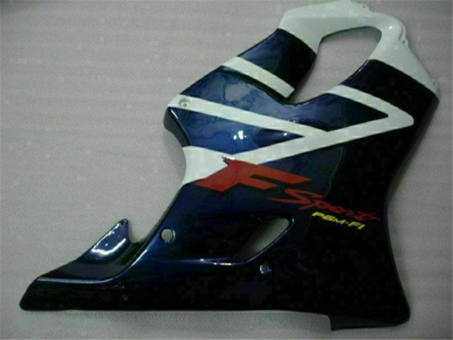 2001-2003 White Blue Black Stripe Honda CBR600 F4i Motorcycle Fairings UK Stores