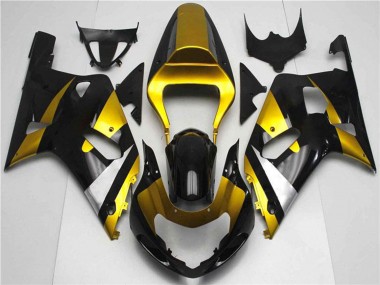 2001-2003 Gold Silver Glossy Black Suzuki GSXR 600/750 Motorcycle Fairings UK Stores
