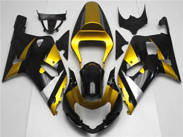 2001-2003 Gold Silver Glossy Black Suzuki GSXR 600/750 Motorcycle Fairings UK Stores