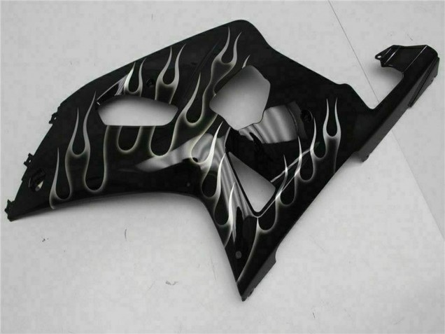 2001-2003 Glossy Black Silver Flame Suzuki GSXR 600/750 Motorcycle Fairings UK Stores