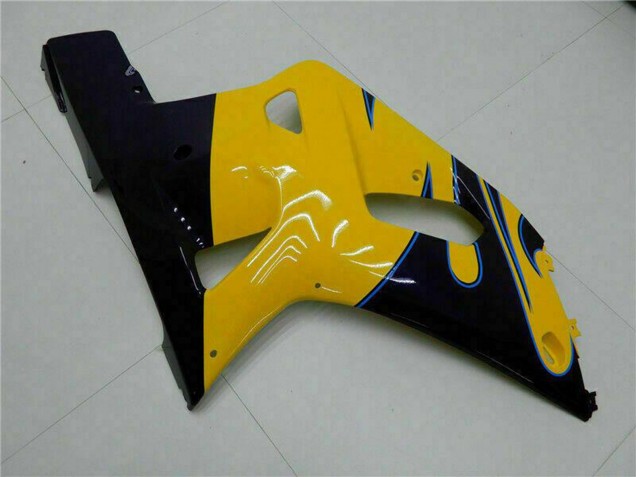 2001-2003 Yellow Dark Blue Glossy Black Suzuki GSXR 600/750 Motorcycle Fairings UK Stores
